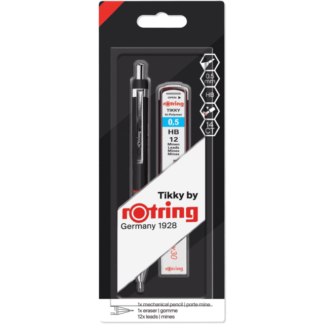 ROTRING Tehnička olovka sa minama i gumicom TIKKY III PO 0.5 crna