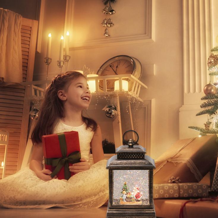Selected image for HOME Fenjer sa efektom padanja snega i LED diodom sa Deda Mrazom