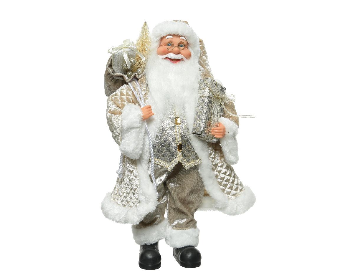 KAEMINGK Novogodišnja figura Deda Mraz 560124 srebrni