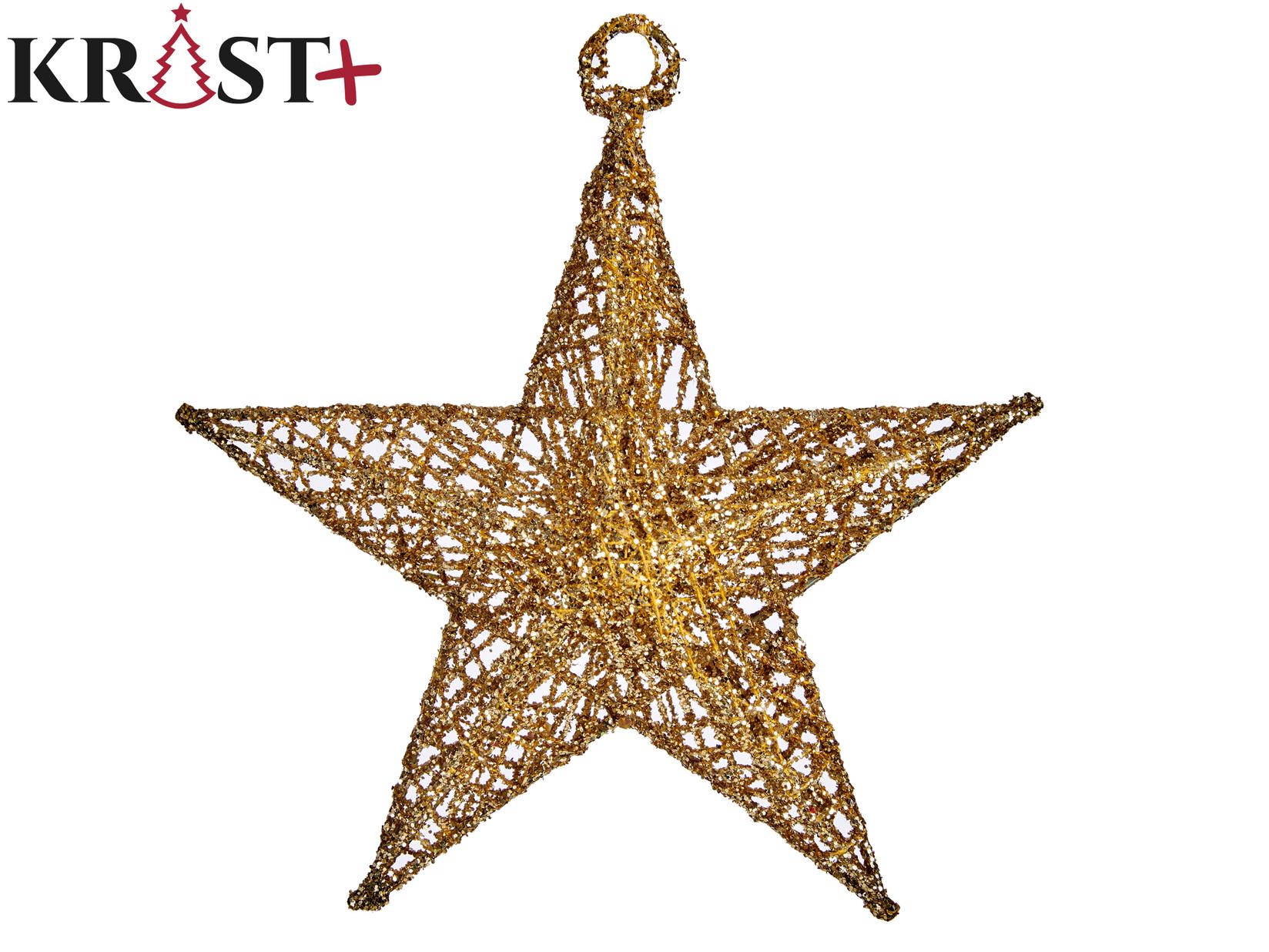 KRIST+ Novogodišnji ukras za jelku Zvezda 15cm zlatna
