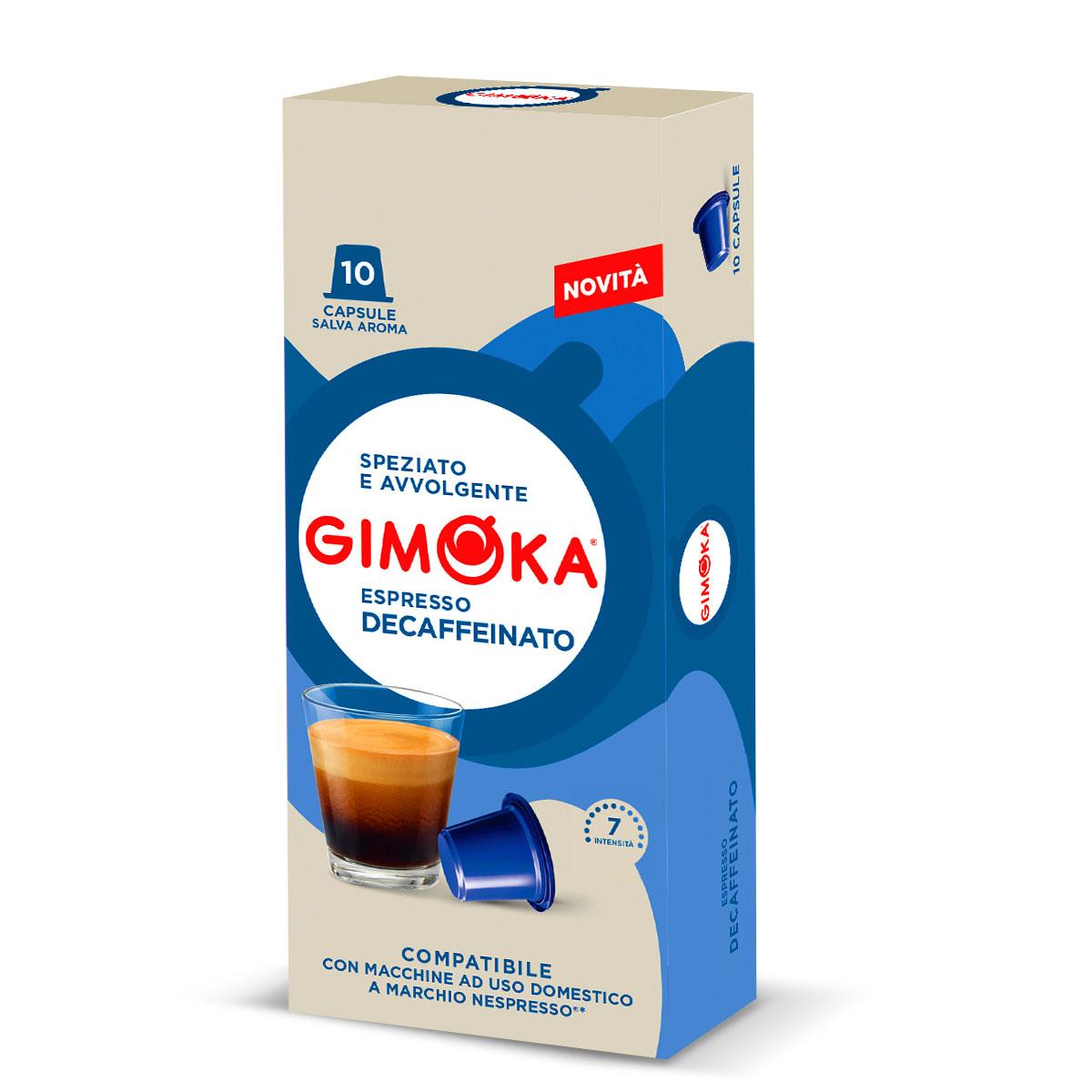 GIMOKA Kapsule Nespresso Decaffeinato 10/1