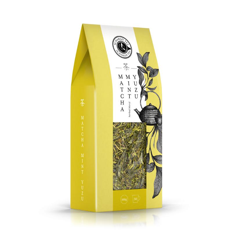 Slike SCHARGO TEA Biljna mešavina Matcha, mint i yuzu krupno sečen čaj 100g