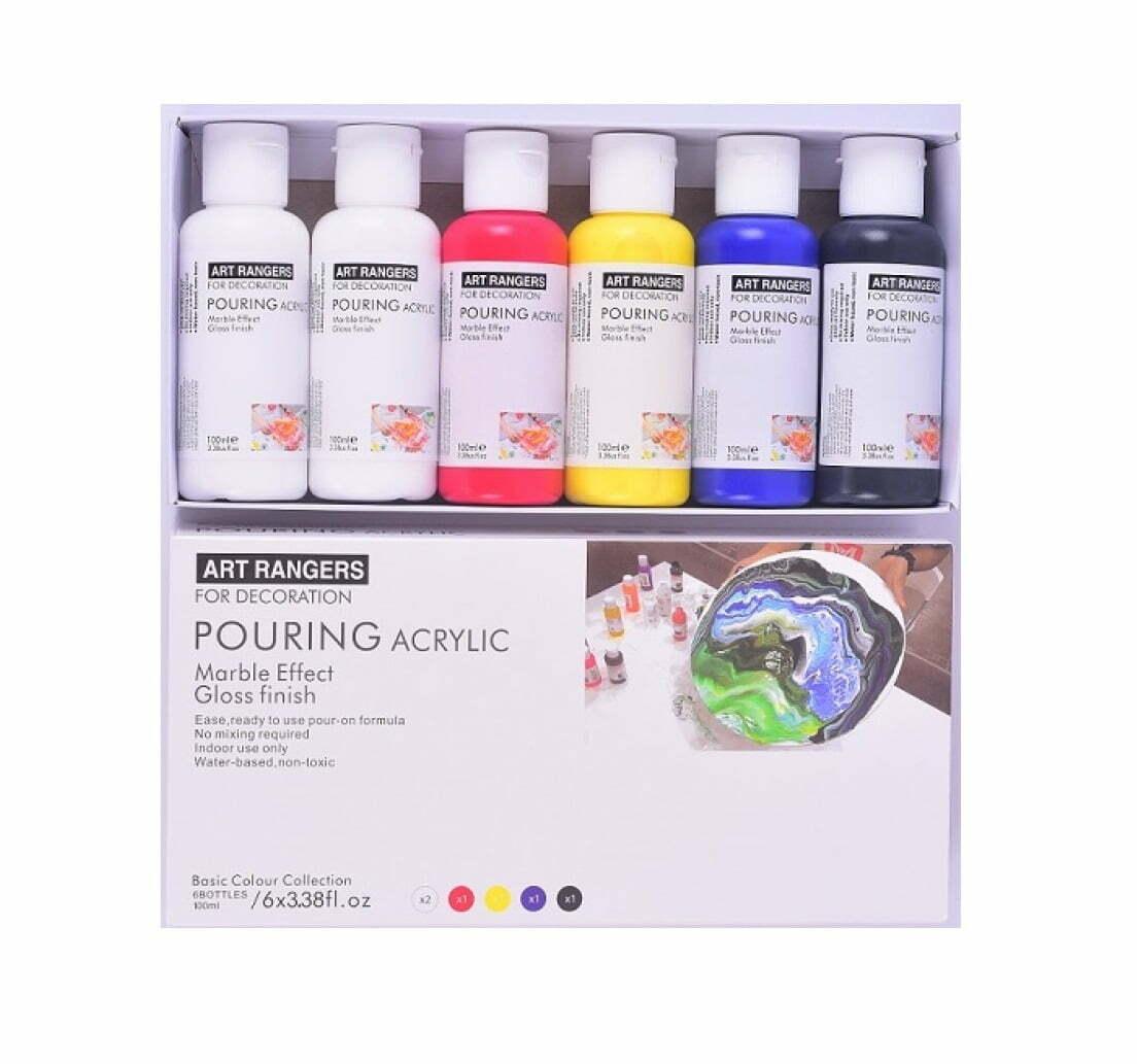ART RANGER Set akrilnih boja Pouring 6/1 6x100 ml PMA06100R-1