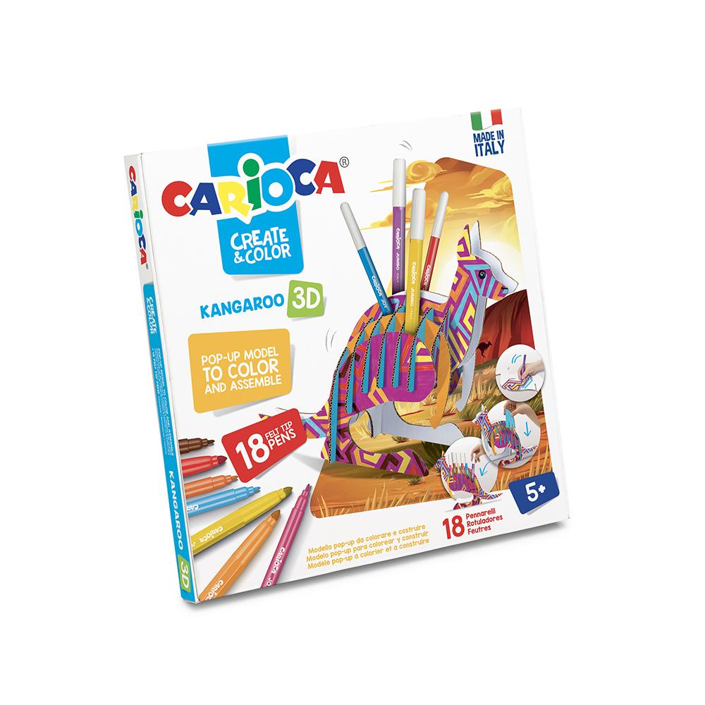 CARIOCA Set flomastera Create and color 3d Kangaro 1/18 42903