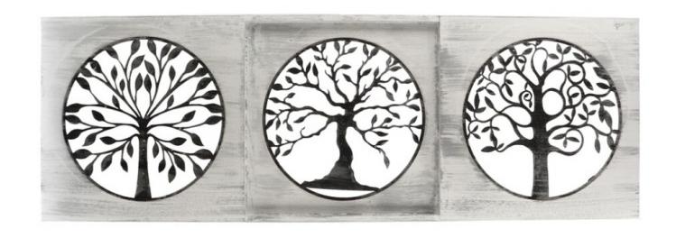 Selected image for Drvena zidna dekoracija crno-siva