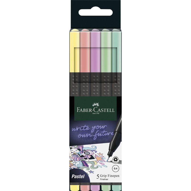 Selected image for FABER CASTELL Set flomastera/lajnera Grip 5/1 151602 pastel