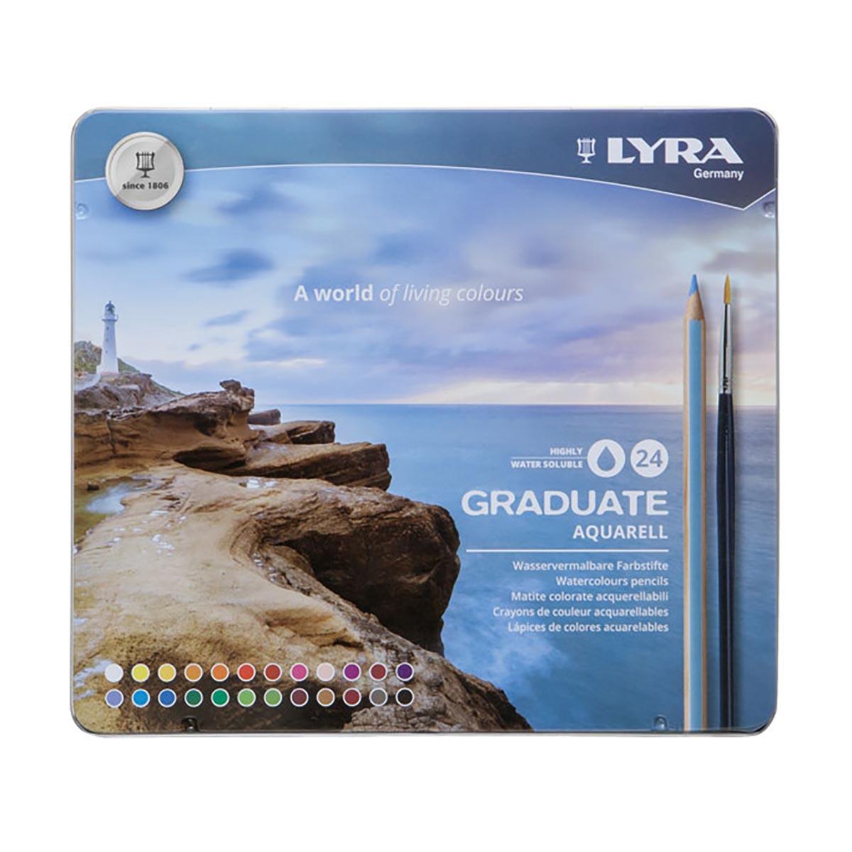 Selected image for LYRA Drvene boje 24/1 u metalnoj kutiji sa četkicom za akvarel 2881240
