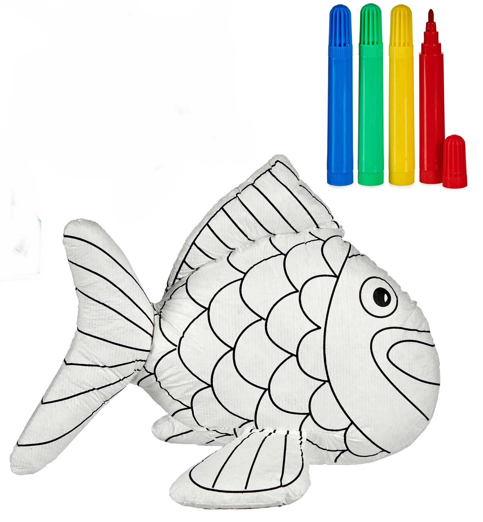 Slike PINCELLO Plišana ribica za bojenje
