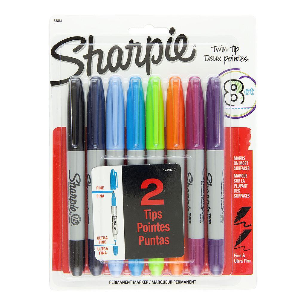 Selected image for SHARPIE Set markera Twin tip 8/1 Blister