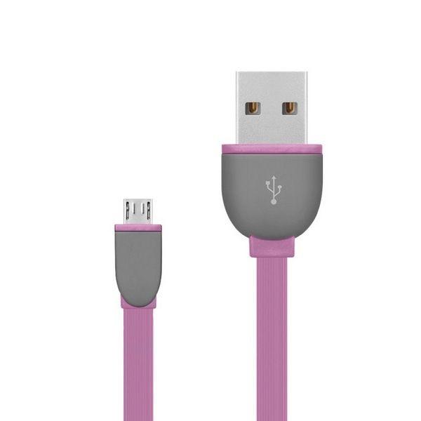 PROSTO USB 2.0 kabl USB A - USB micro b1m USB k-f/p ružičasti