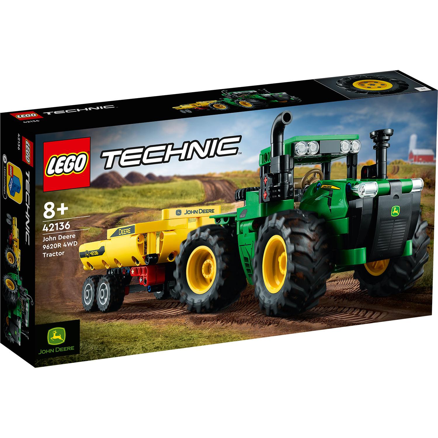 LEGO Kocke Džon Dir 9620R 4WD traktor 42136