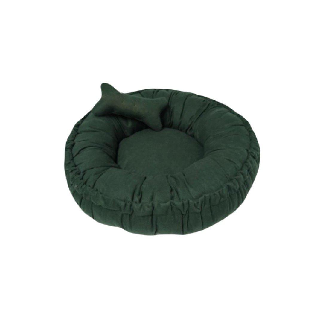 SPOTT PET Jastuk gnezdo za kućne ljubimce, Mikrofiber štof i memori pena, prečnik 60cm, Zeleni