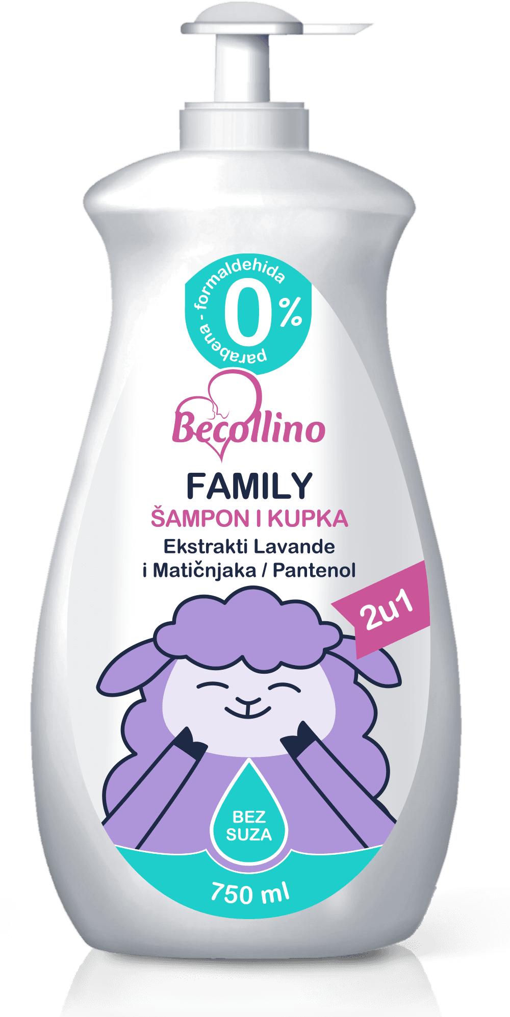 BECOLLINO Family šampon i kupka 2u1 750ml