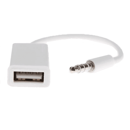 Adapter USB na AUX 17cm A017 beli