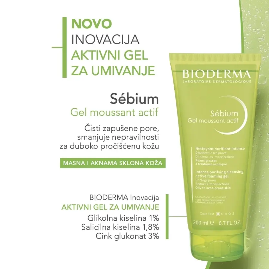 Selected image for BIODERMA Gel za umivanje masne kože Sebium 200 ml