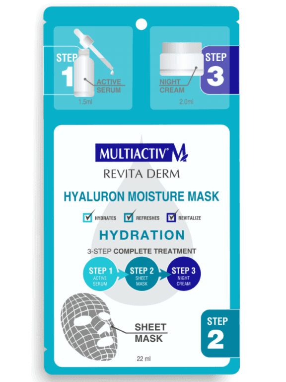 MULTIACTIV Hijaluronska hidratantna maska 3 Step