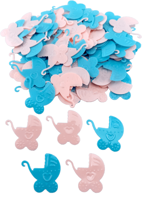 Selected image for MEMORIS Craft ukrasi u obliku dečijih kolica 5/1 plavo-roze