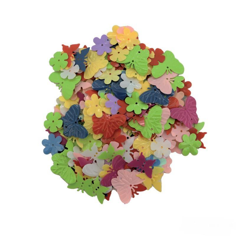 Slike UNI LINE Dekorativne konfete leptirići i cvetići 14g šarene