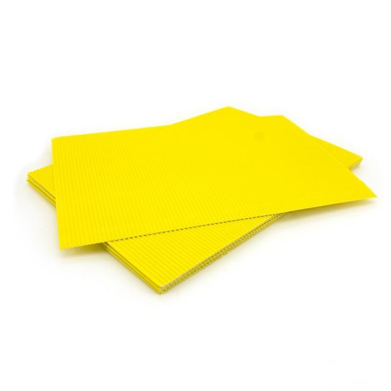 UNI LINE Dekorativni rebrasti karton A4 10/1 žuti