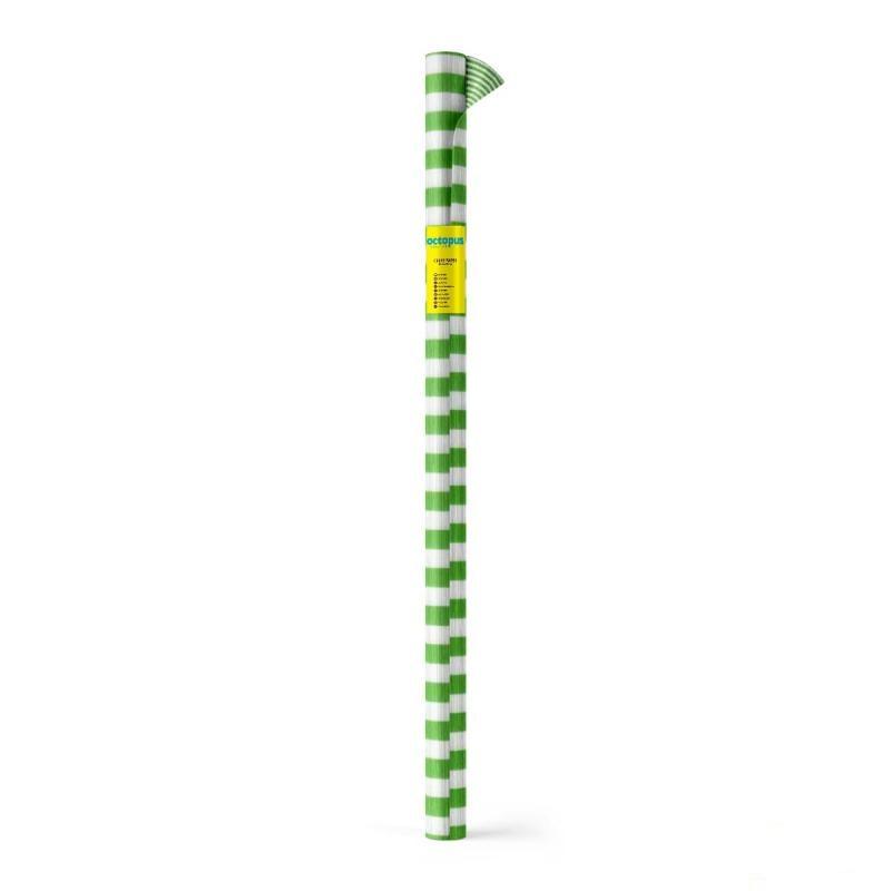 UNI LINE Krep papir sa zeleno-belim linijama