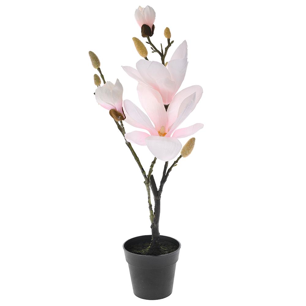 DIKER HOME Veštačka magnolija u saksiji 50 cm roze