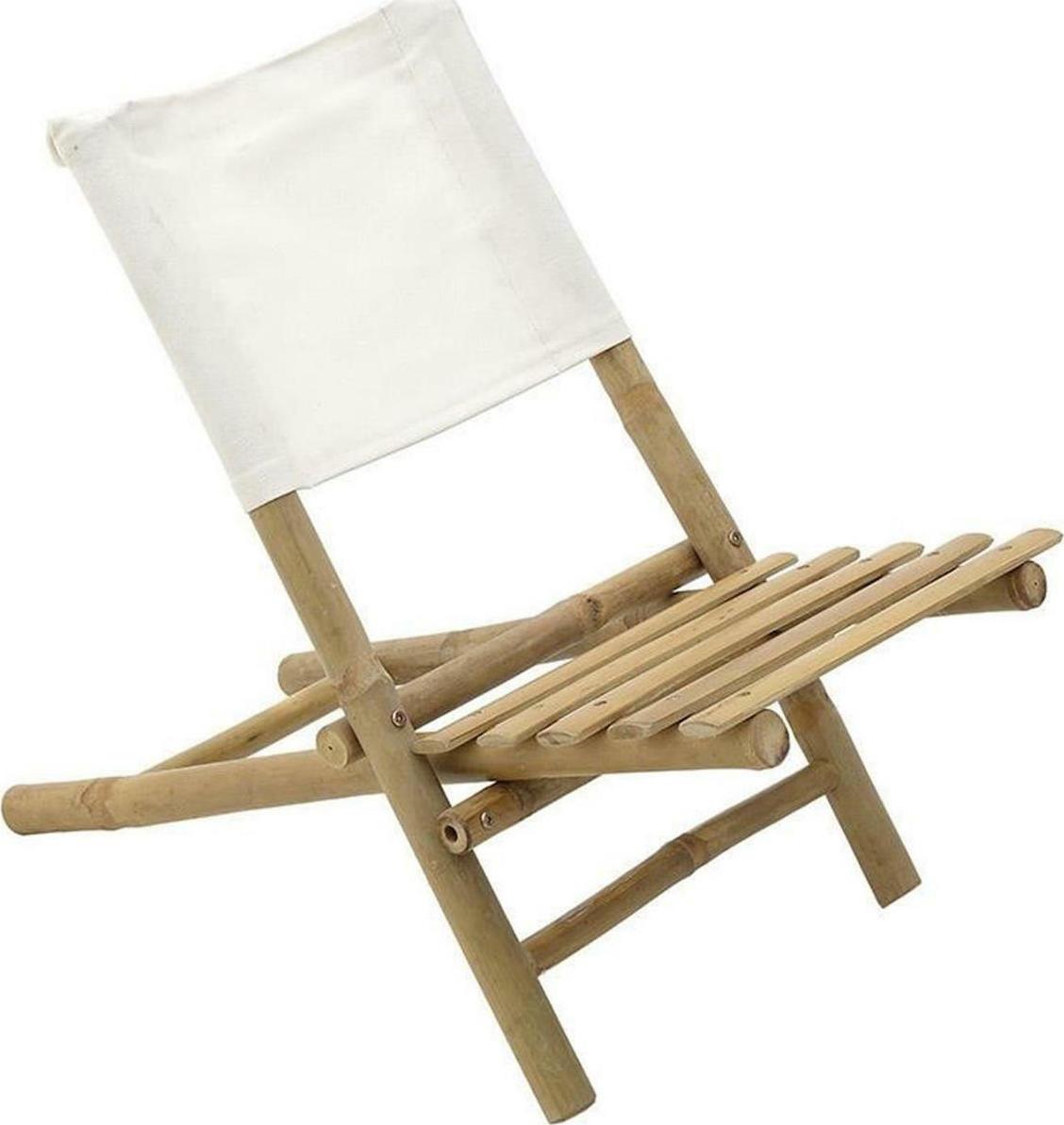 DIKER HOME Bambus stolica sklopiva sa podesivim naslonom 40x80x60 cm smeđa