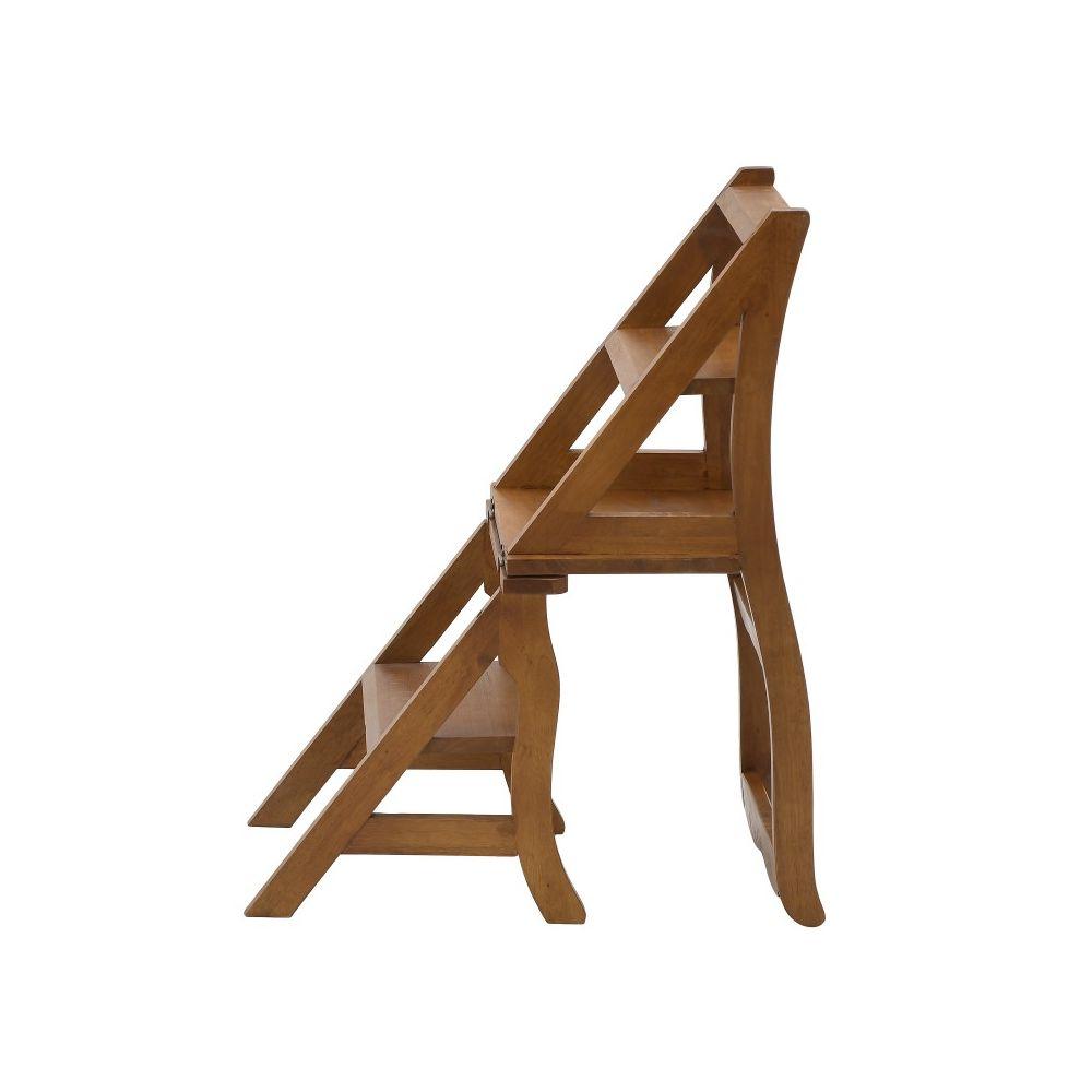Selected image for DIKER HOME Drvena stolica - merdevine na rasklapanje natural 86x42x47/42 cm braon
