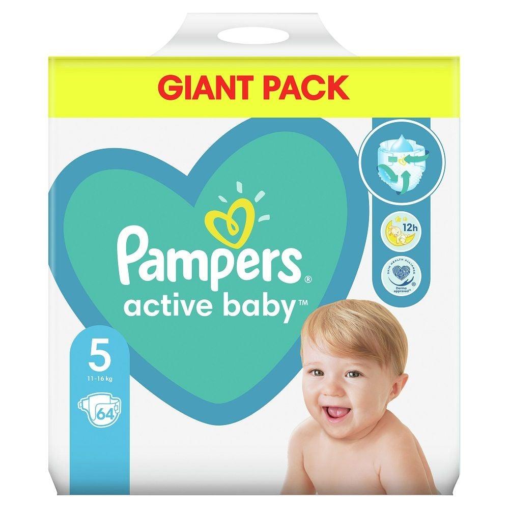 Selected image for PAMPERS Pelene Active Baby Giant Pack 5 Junior 64/1