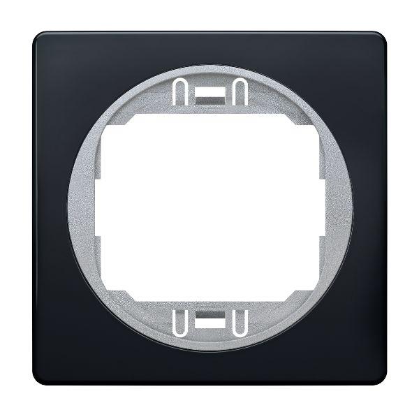 Selected image for ALING-CONEL Maska jednostruka 80x80 crna soft sa sivim nosačem