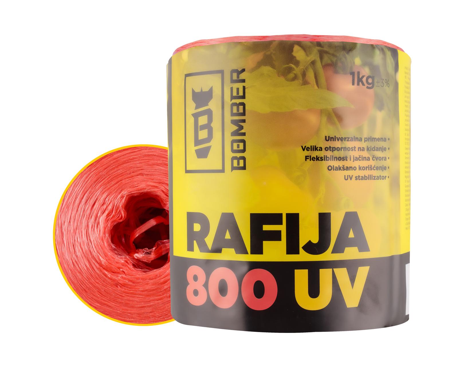 BOMBER Rafija 800 1kg crvena