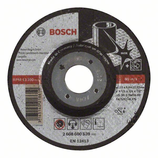 Selected image for BOSCH Ispupčena brusna ploča ispupčena AS 30 S INOX BF, 115 mm, 6 mm crna