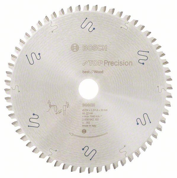 BOSCH List kružne testere Top Precision, 254 x 30 x 2,3 mm, 60 zubaca