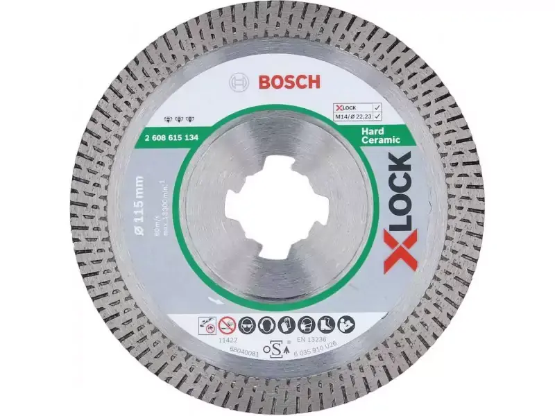 Selected image for BOSCH X-LOCK Dijamantska rezna ploča X-LOCK 115x22,23x1.6x10 mm siva