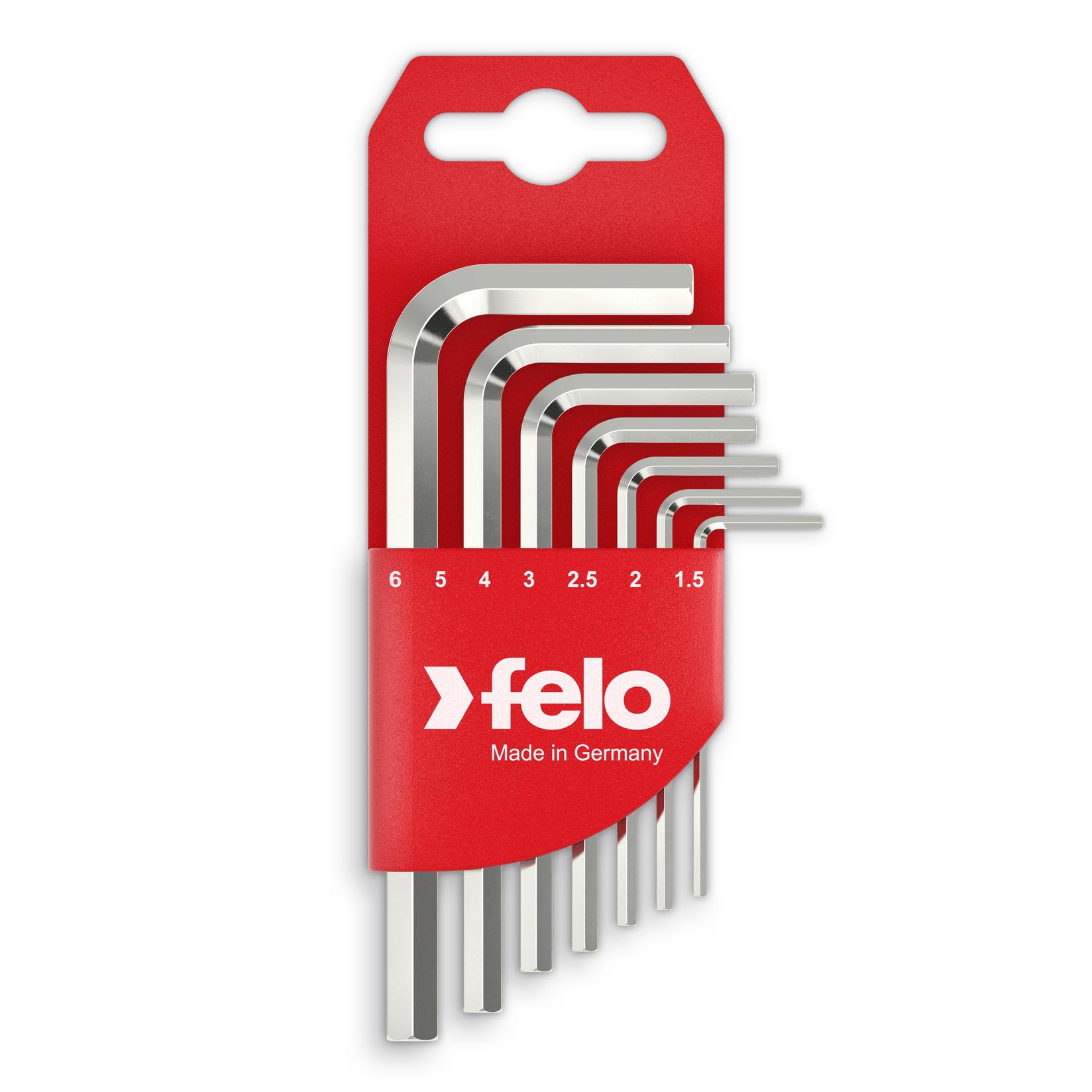FELO Set kratkih šestougaonih L-ključeva  HEX 1,5-6,0 mm 34500711 7 kom