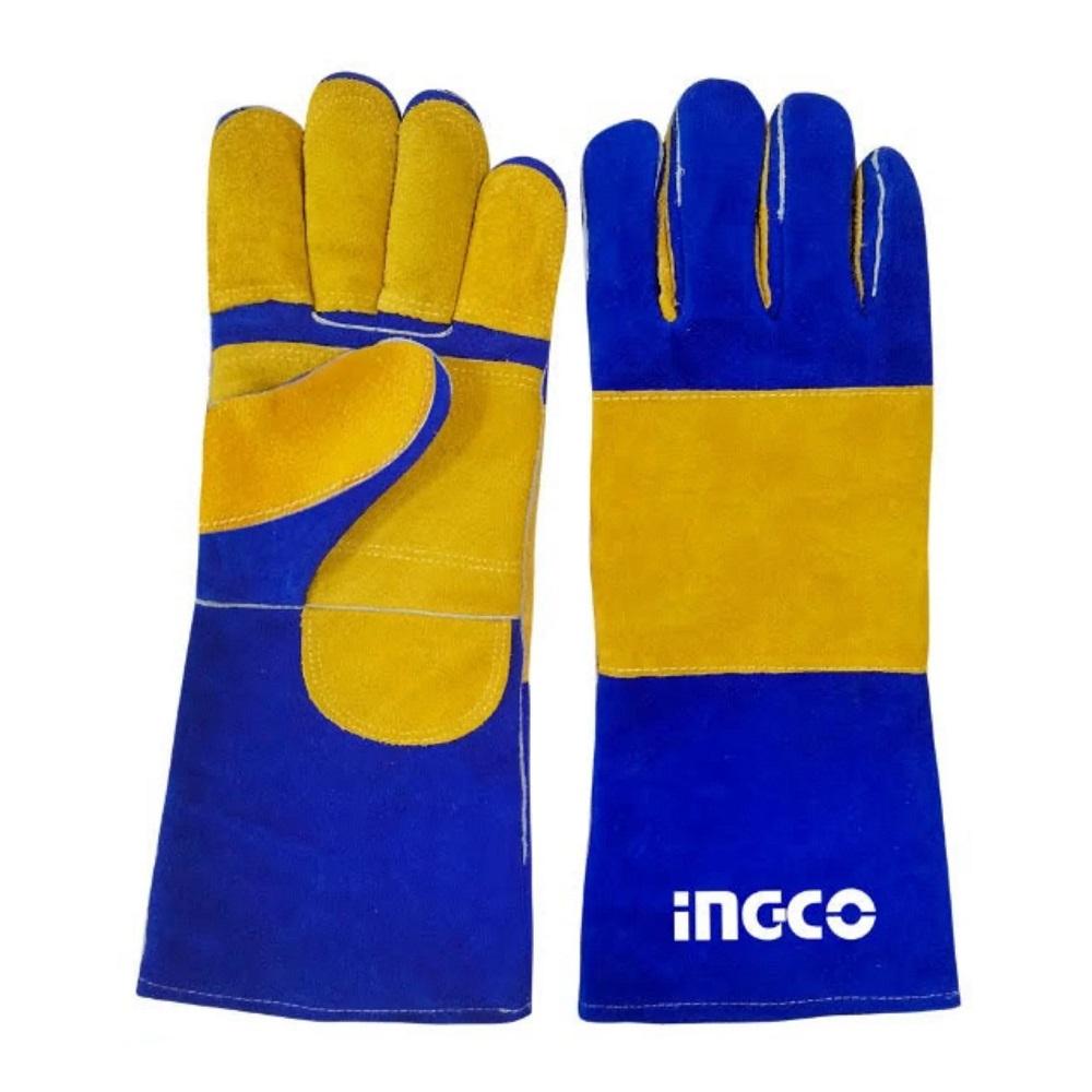 Selected image for INGCO HGVW04 Kožne rukavice za zavarivače, Plavo-Žute