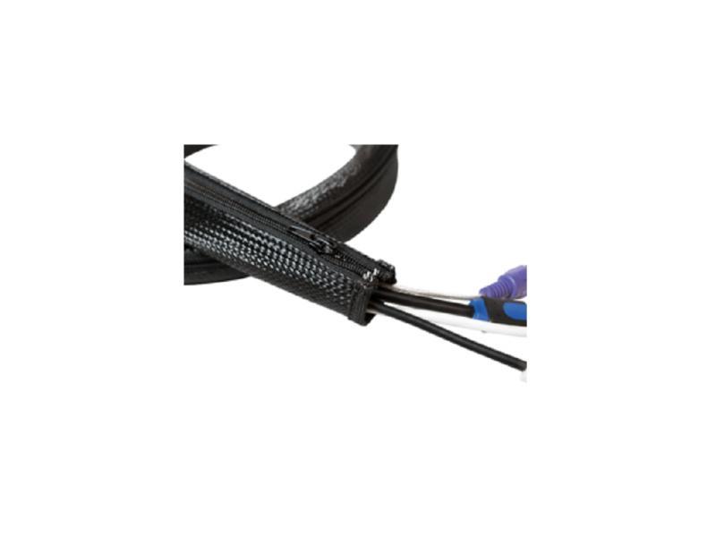 LOGILINK Fleksibilna zaštita za kablove sa rajfešlusom 1m x 50mm crna