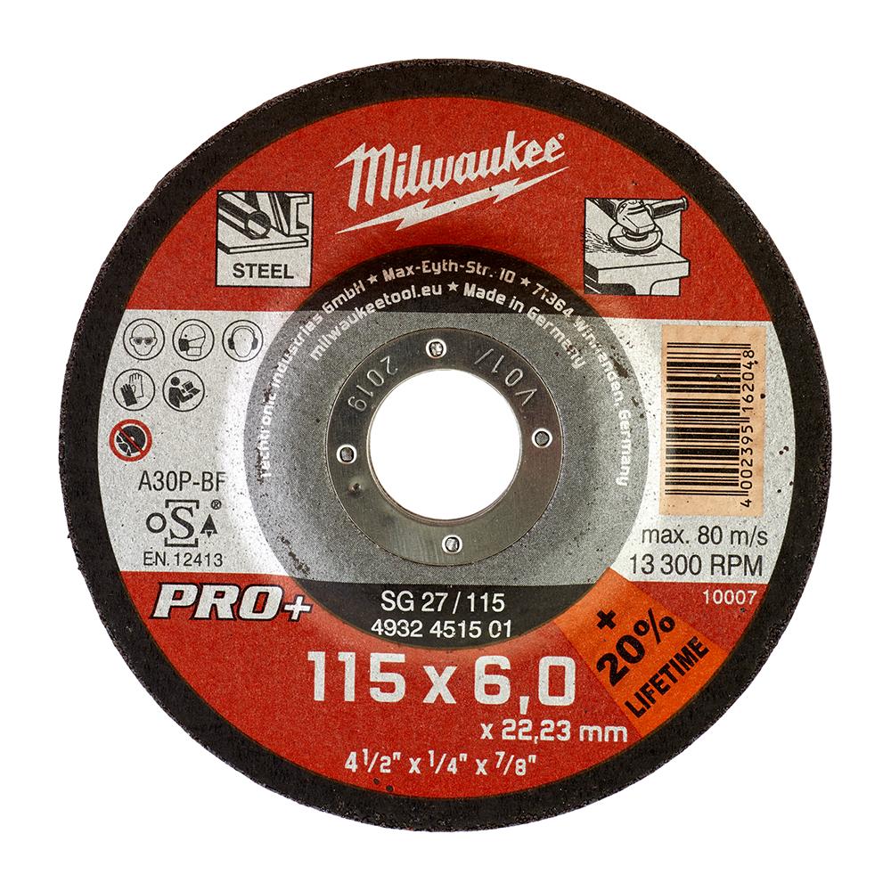 Milwaukee Brusna ploča za metal PRO+ SG27 115 x 6 mm