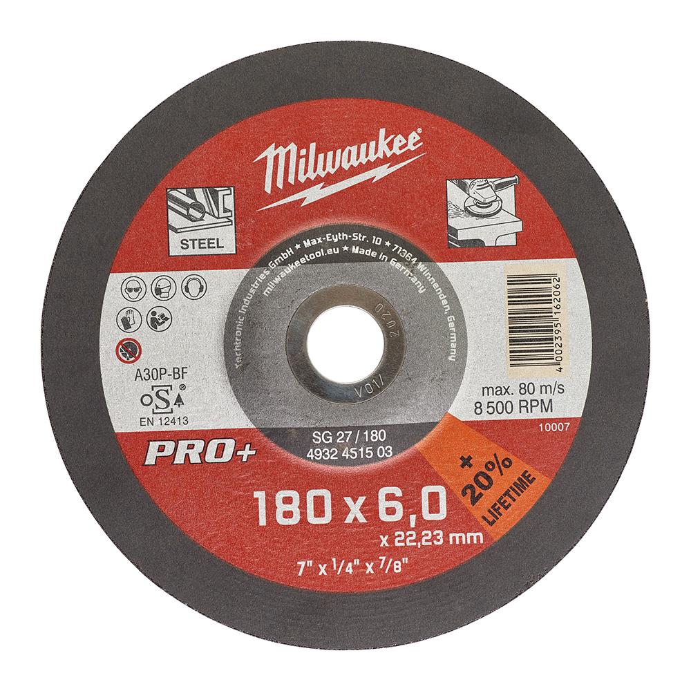 Milwaukee Brusna ploča za metal PRO+ SG27 180x6mm
