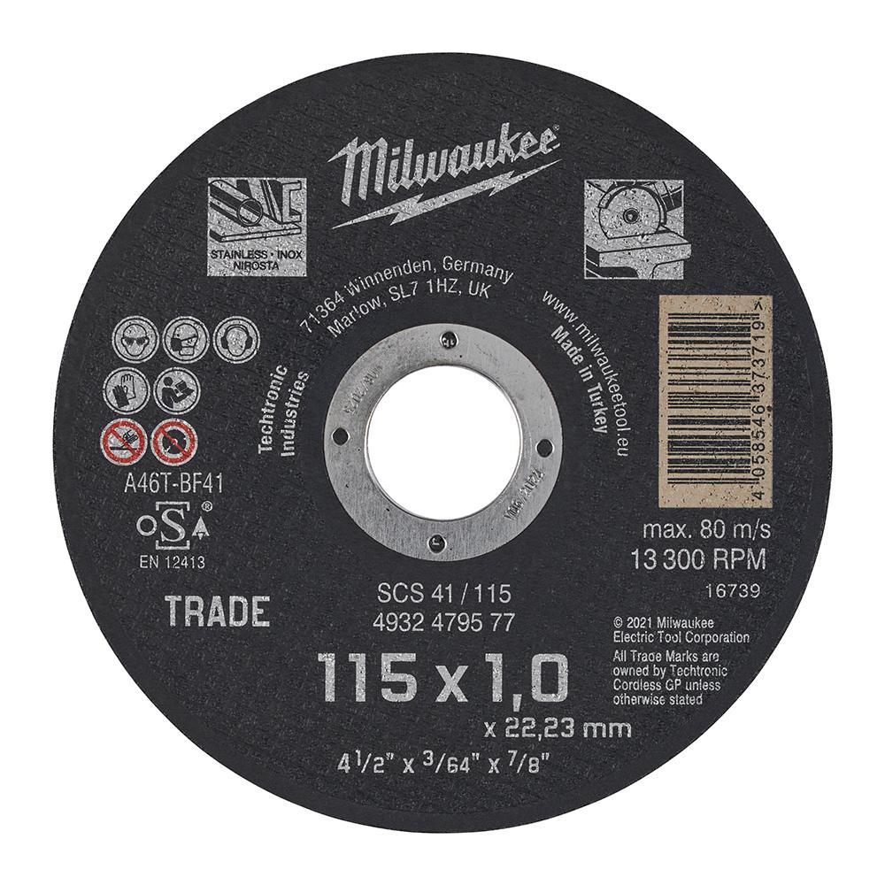 Selected image for Milwaukee Rezni disk za metal 115x1x22.2mm