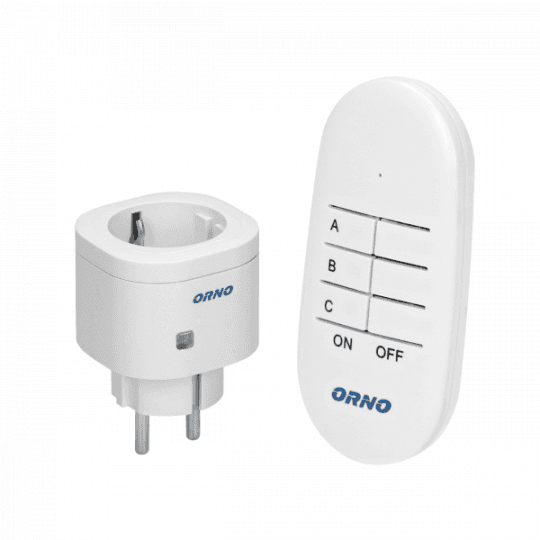 ORNO Wireless utičnica sa daljinskim upravljačem OR-GB-440(GS) 3000W IP20 set 1+1