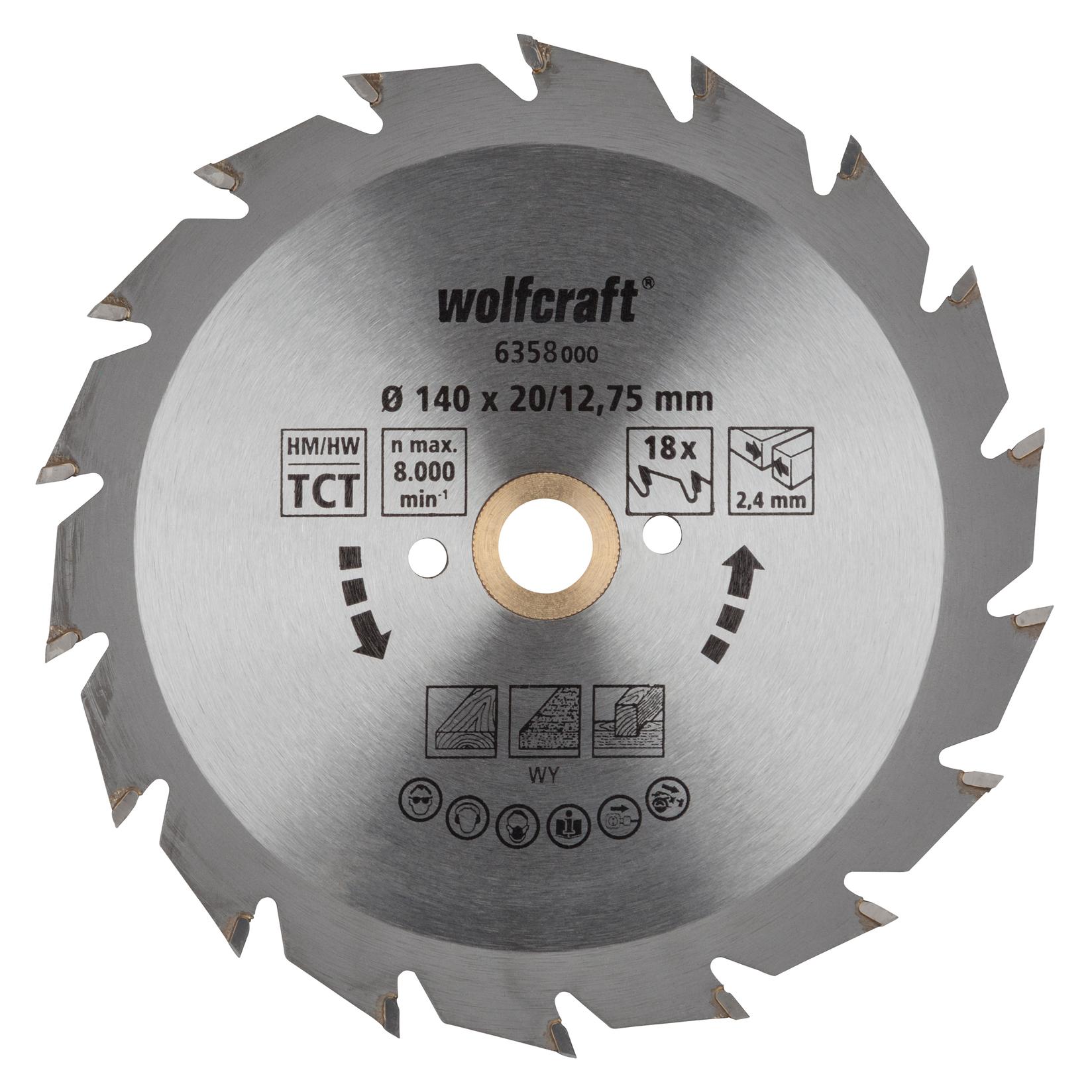 WOLFCRAFT Kružna testera za ručne cirkulare, HM, 140mm 6358000