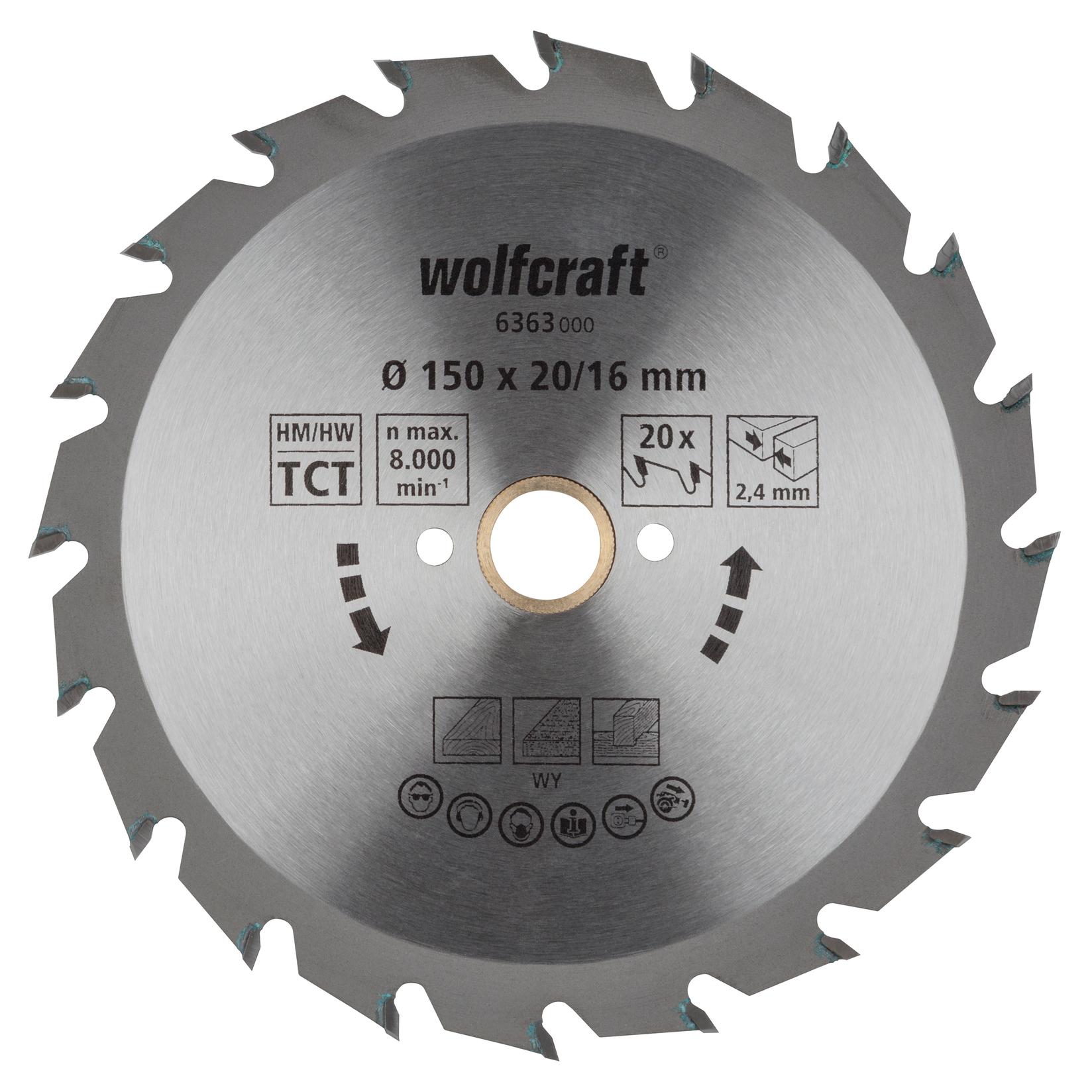 WOLFCRAFT Kružna testera za ručne cirkulare, HM, 150mm 6363000