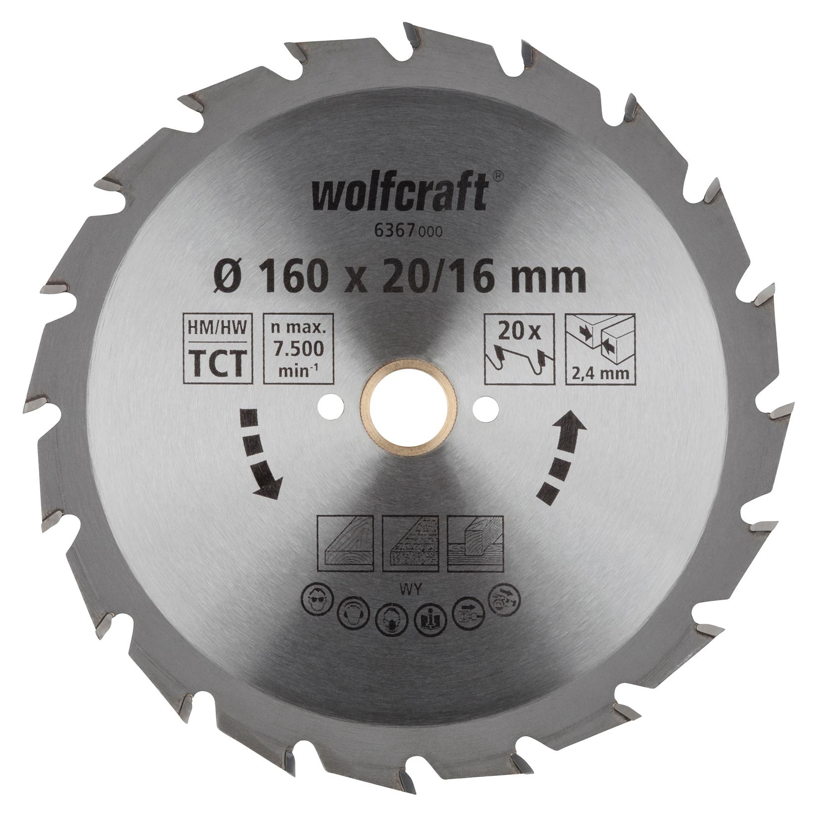WOLFCRAFT Kružna testera za ručne cirkulare, HM, 160mm 6367000