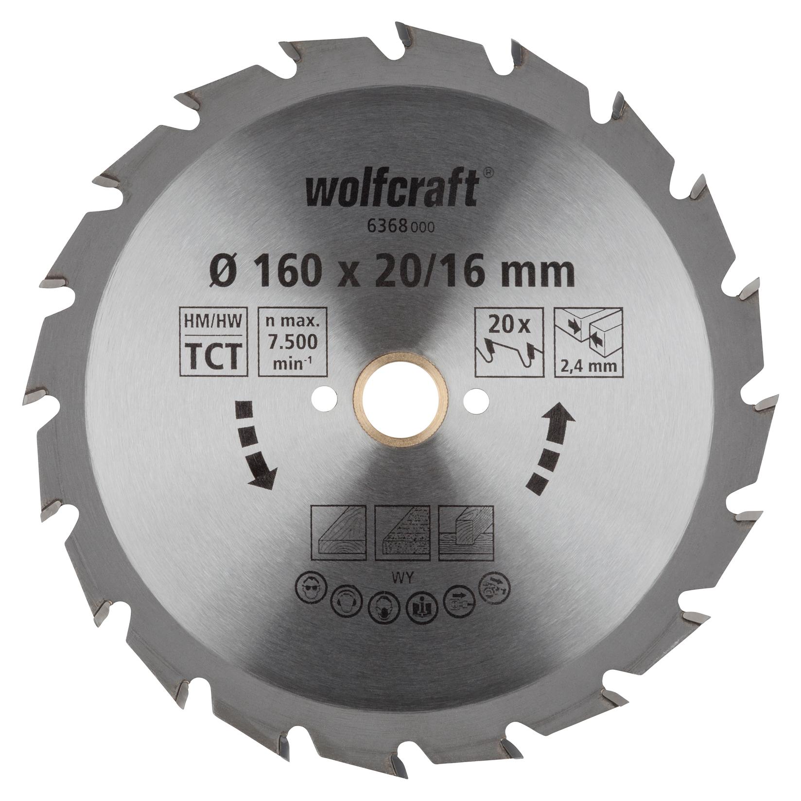 WOLFCRAFT Kružna testera za ručne cirkulare, HM, 160mm 6368000