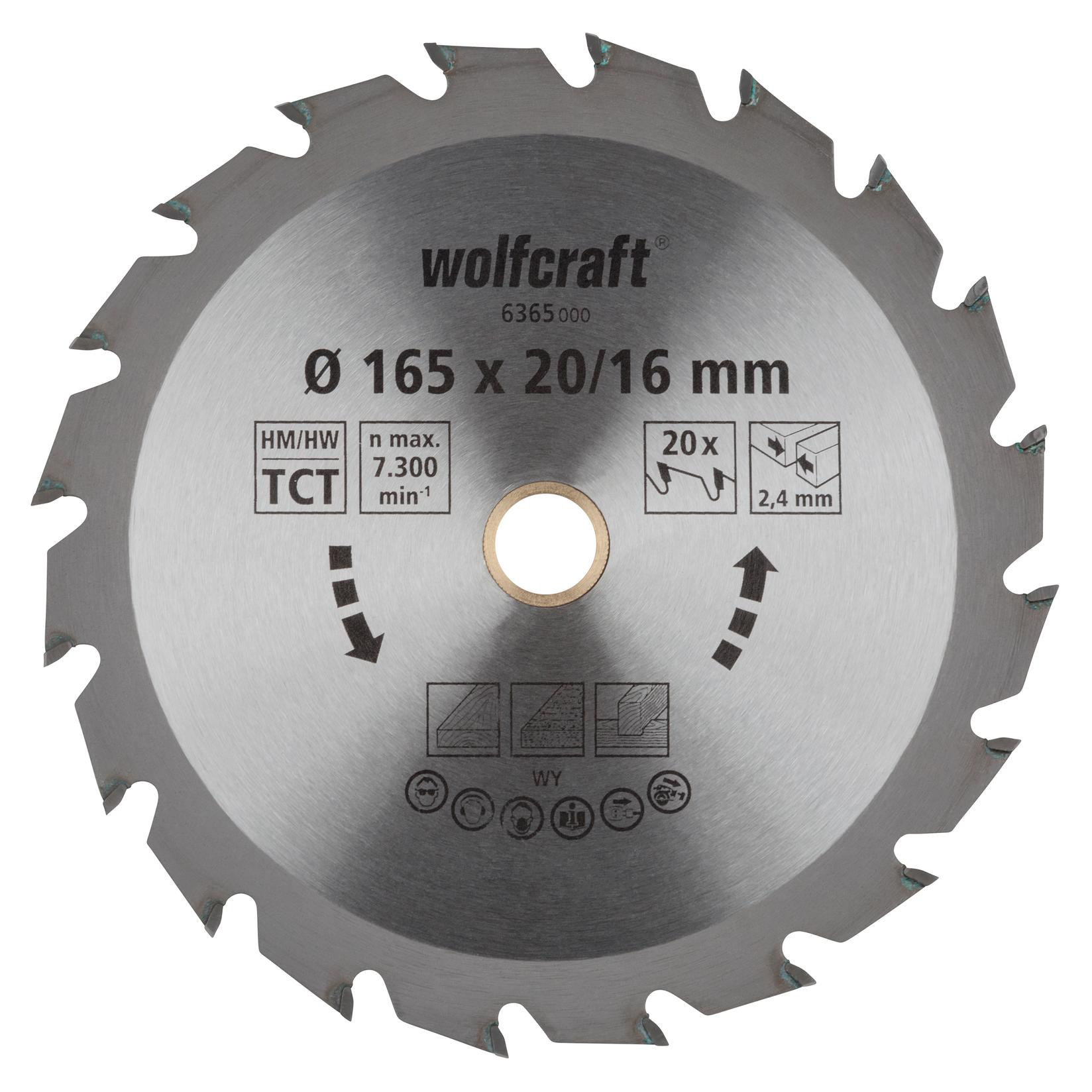 WOLFCRAFT Kružna testera za ručne cirkulare, HM, 165mm 6365000