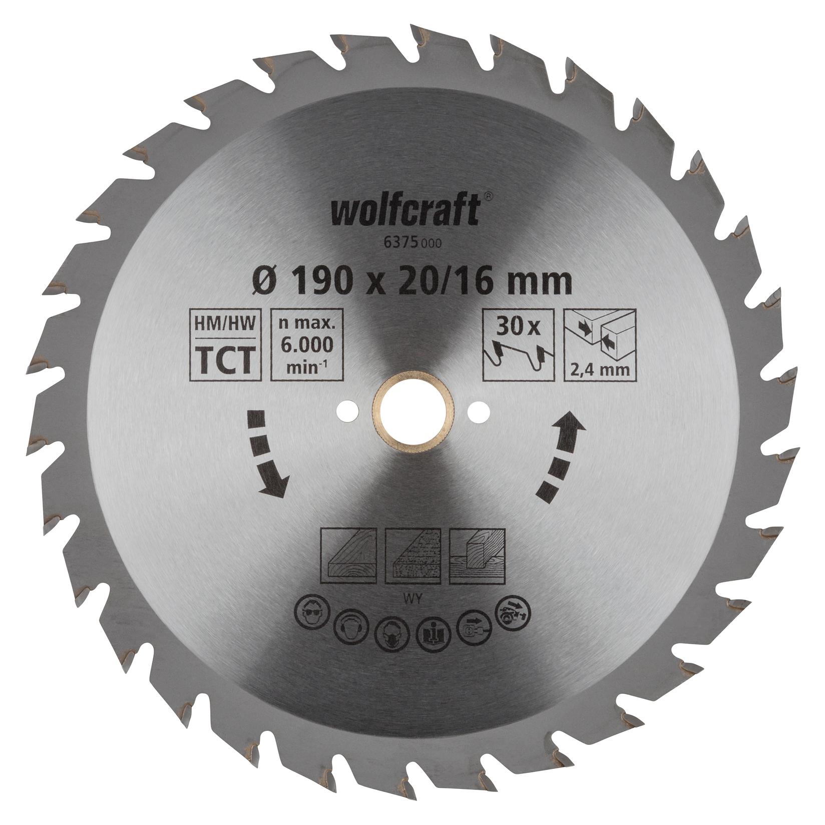 WOLFCRAFT Kružna testera za ručne cirkulare, HM, 190mm 6375000