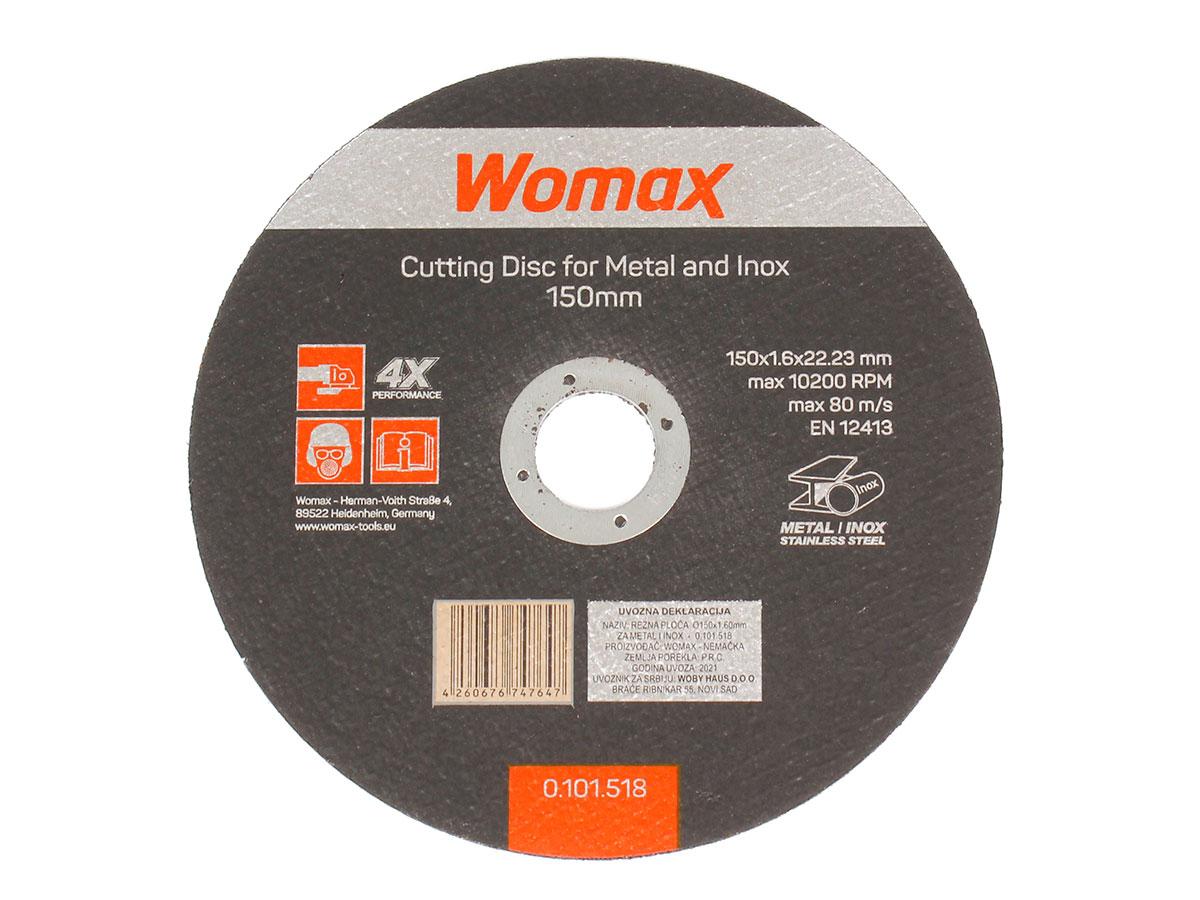 WOMAX Rezna ploča  o150x1.60mm za metal i inox