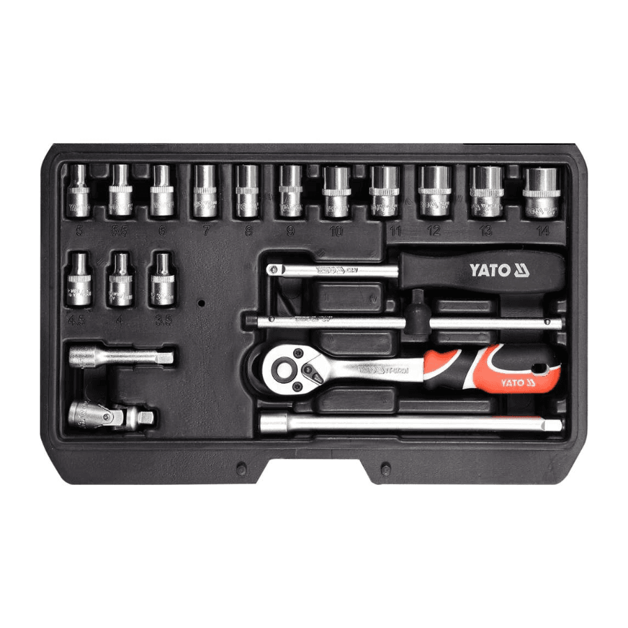 YATO YT-14491 Set nasadnih ključeva 1/4", 3.5-14mm, 20 komada