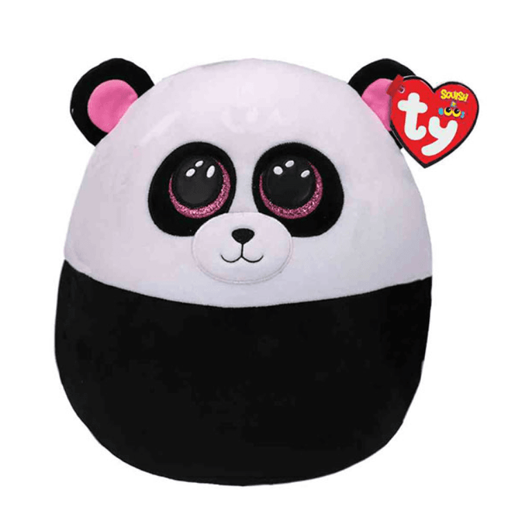TY Plišana igračka Squishy Plis Panda Bamboo crno-bela