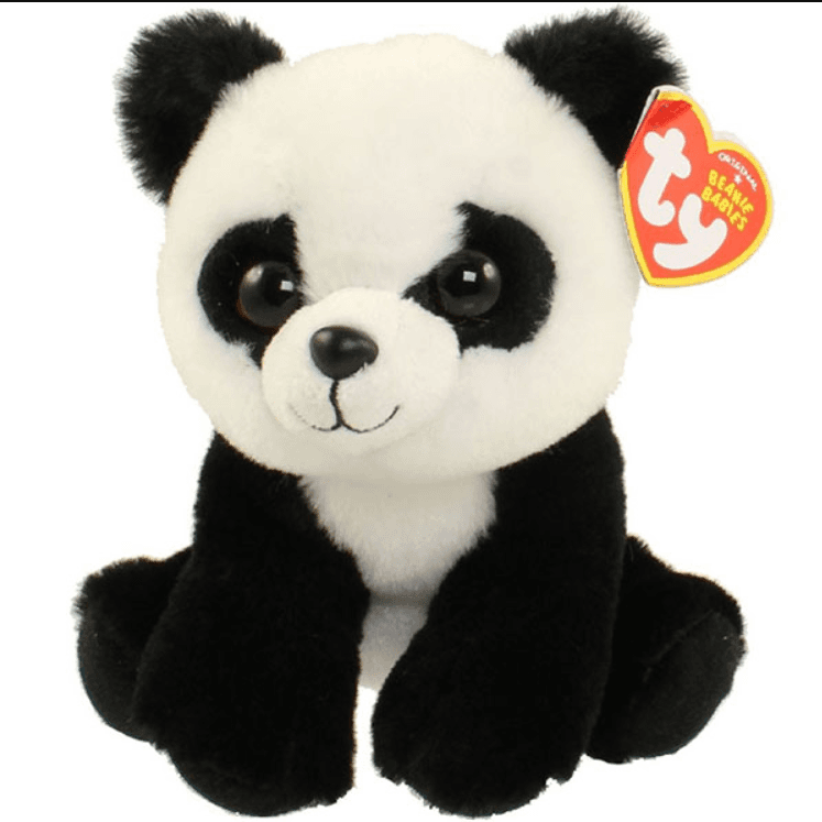 Slike TY Plišana igračka Beanie Babies Baboo Panda crno-bela